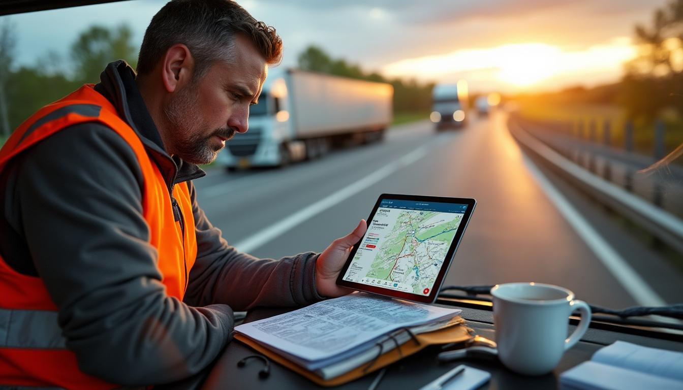 Illustration: Les étapes pour optimiser un trajet de transport routier : guide pratique