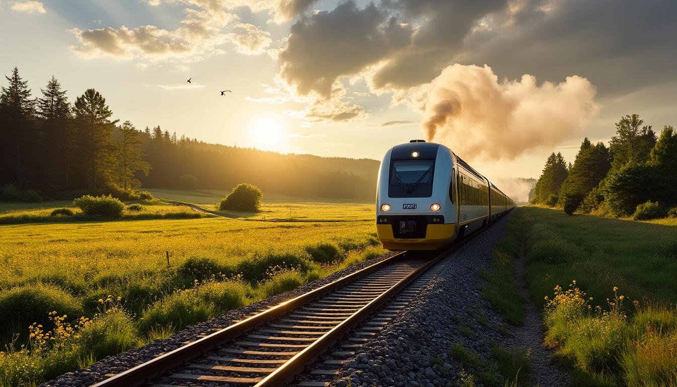 Illustration: Avantages environnementaux du rail pour réduire l’empreinte du transport