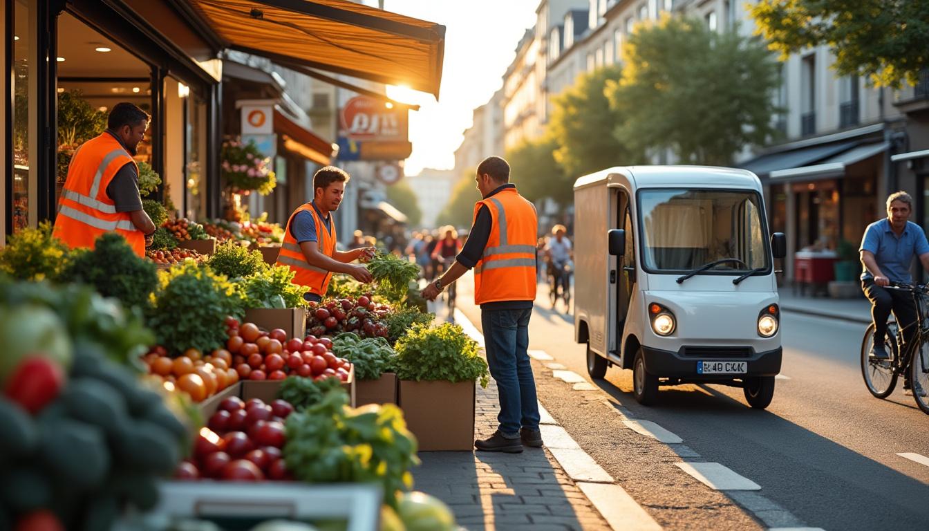 Illustration: Enjeux et bénéfices de la logistique urbaine pour les circuits courts alimentaires