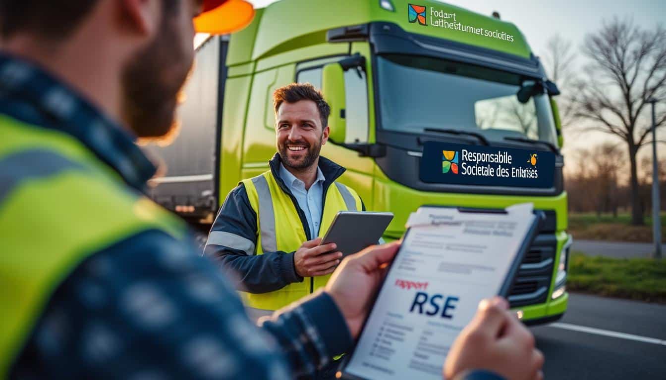 Illustration: Enjeux et importance de la RSE pour le transport routier