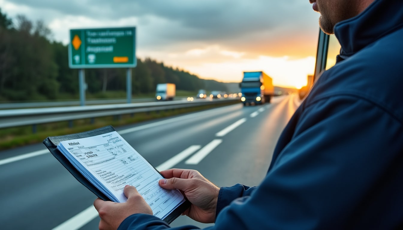 Illustration: Comprendre les frais de route dans le transport routier international en 2024