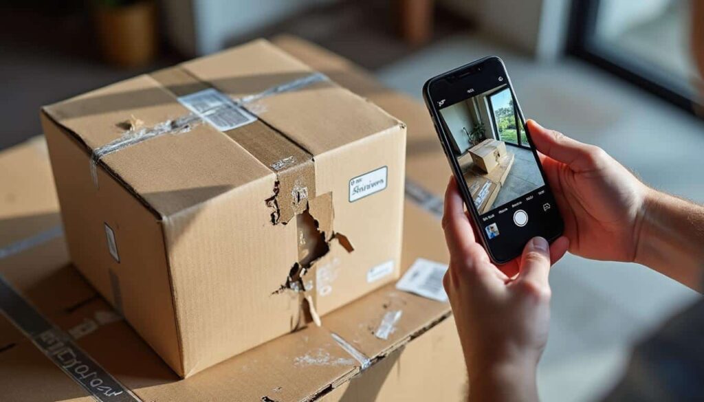 Suivi de l’expédition d’un colis endommagé avec photo : guide pratique